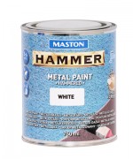 Hammer Hammarlack metallfärg vit 750ml