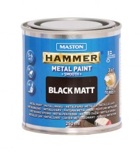 Paint Hammer Smooth Black Matt 250ml